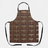 ヴィンテージライブラリカードカタログの引き出し エプロン (正面)