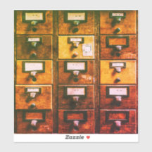 ヴィンテージライブラリカードカタログウッドキャビネット