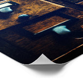 ヴィンテージライブラリカードカタログウッドキャビネット ポスター (角)