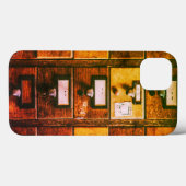 ヴィンテージライブラリカードカタログウッドキャビネット Case-Mate iPhoneケース (裏面 (横))