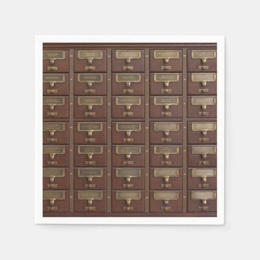 ヴィンテージライブラリカードカタログ図面 スタンダードカクテルナプキン (正面)