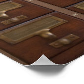 ヴィンテージライブラリカードカタログ図面 ポスター (角)