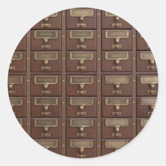 ヴィンテージライブラリカードカタログ図面 ラウンドシール (正面)