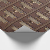 ヴィンテージライブラリカードカタログ図面 ラッピングペーパー (角)