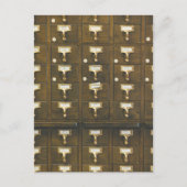 ヴィンテージライブラリカードカタログ引出し写真 ポストカード (正面)