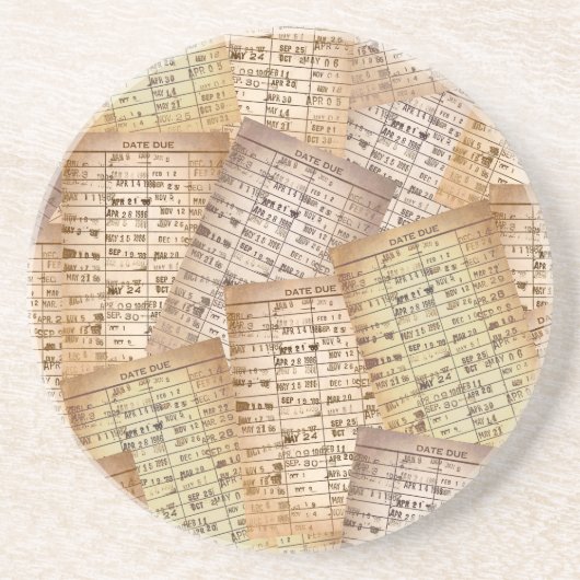 ヴィンテージライブラリカードコレクション コースター (正面)