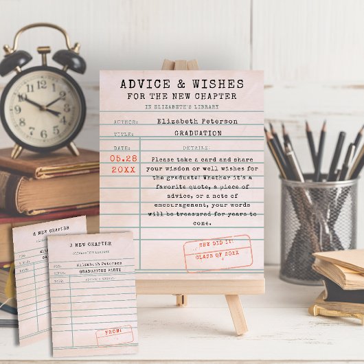 ヴィンテージライブラリカード卒業アドバイスの希望 エンクロージャーカード