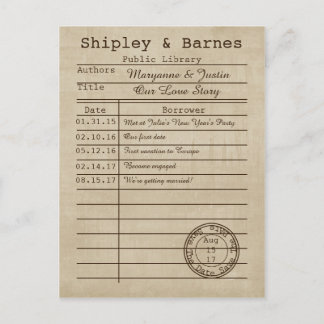 ヴィンテージライブラリカード日付の保存 案内ポストカード