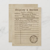 ヴィンテージライブラリカード日付の保存 案内ポストカード (正面/裏面)