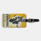 ヴィンテージライブラリポスターナレッジ間引きレトロWPA ラゲッジタグ (正面横)