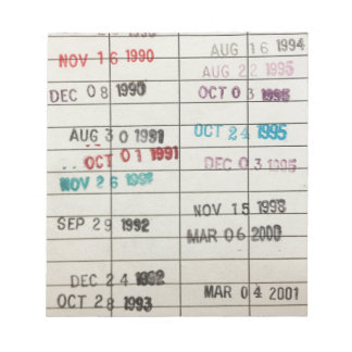 ヴィンテージライブラリ期日カード ノートパッド