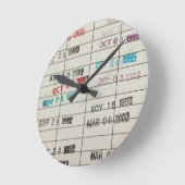 ヴィンテージライブラリ期日カード ラウンド壁時計 (傾斜)