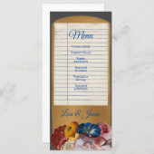 ヴィンテージライブラリ結婚カードのメニューカード メニュー (正面/裏面)