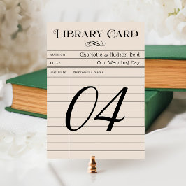 ヴィンテージライブラリ結婚ブックカードの表番号