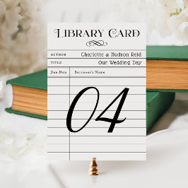 ヴィンテージライブラリ結婚ブックカードの表番号