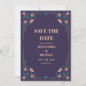 ヴィンテージライブラリ結婚ブック セーブザデート (正面)