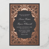 ヴィンテージライブラリ結婚ブック 箔招待状 (正面)