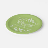 ヴィンテージライムグリーン | 卒業党 ペーパープレート (アングル)