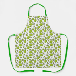 ヴィンテージライムプリント エプロン