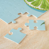 ヴィンテージライムレモンブルーパターン ジグソーパズル (側面)