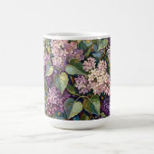 ヴィンテージライラックの花 コーヒーマグカップ (中央)