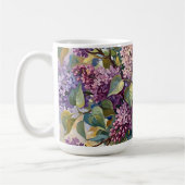 ヴィンテージライラックの花 コーヒーマグカップ (左)