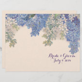 ヴィンテージライラックフォールド結婚式 プログラム (正面/裏面)