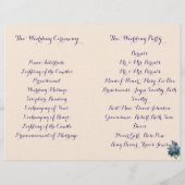 ヴィンテージライラックフォールド結婚式 プログラム (裏面)