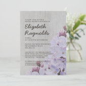 ヴィンテージライラックブライダルシャワー招待状 招待状 (スタンド正面)