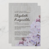 ヴィンテージライラックブライダルシャワー招待状 招待状 (正面/裏面)