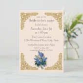 ヴィンテージライラックブライダルシャワー招待 招待状 (スタンド正面)
