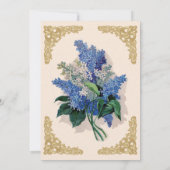 ヴィンテージライラックブライダルシャワー招待 招待状 (裏面)