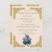 ヴィンテージライラックブライダルシャワー招待 招待状 (正面/裏面)