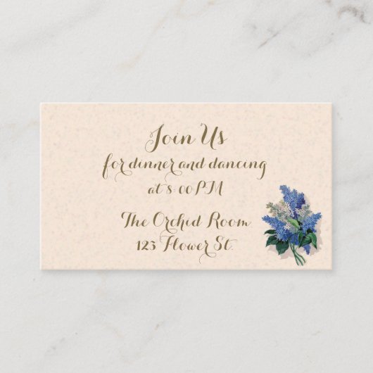 ヴィンテージライラック披露宴カード エンクロージャーカード (正面)