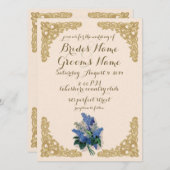 ヴィンテージライラック結婚式招待状 招待状 (正面/裏面)