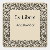 ヴィンテージラインアートスワーズ蔵書票 スクエアシール (正面)