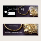 ヴィンテージラインストーンライオンジュエリー価格ラベル (正面&裏面)