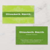 ヴィンテージライン名刺の緑 名刺 (正面/裏面)