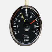 ヴィンテージラウンドアナログ自動タコメータオーナメント セラミックオーナメント (右)