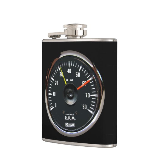 ヴィンテージラウンドアナログ自動タコメータフラスコ フラスク (左)
