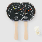 ヴィンテージラウンドアナログ自動タコメータ ハンドファン (正面&裏面)