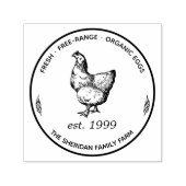 ヴィンテージラウンドクラシックファミリーファームエッグカートンプロモーション セルフインキングスタンプ (デザイン)