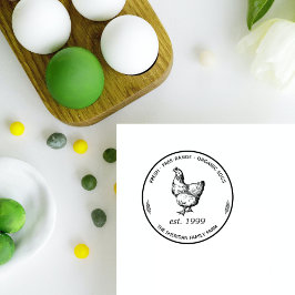 ヴィンテージラウンドクラシックファミリーファームエッグカートンプロモーション セルフインキングスタンプ