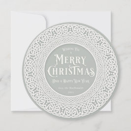 ヴィンテージラウンドグレーグリーン+オフホワイトケルト シーズンカード