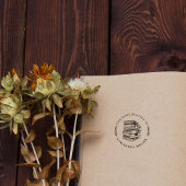 ヴィンテージラウンドハンド描画名前をカスタムする図書室 ラバースタンプ