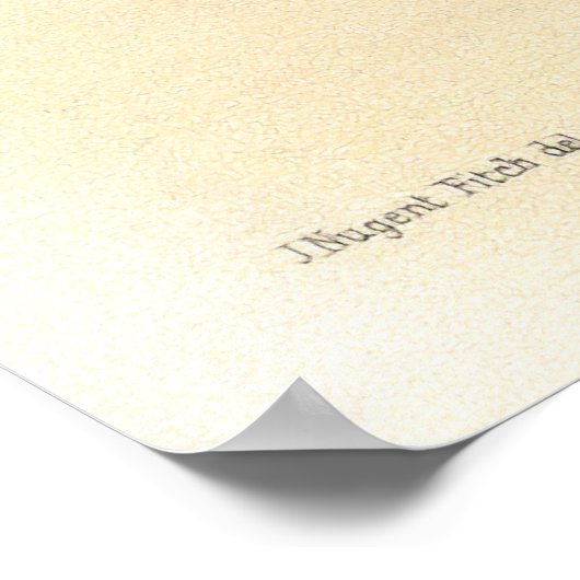 ヴィンテージラエリアフラメアオーキッドフラワー ポスター (角)