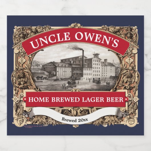 ヴィンテージラガービールテンプレート ビールラベル (シングルラベル)