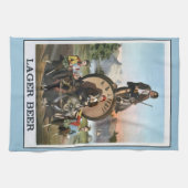 ヴィンテージラガービールバータオル キッチンタオル (横)