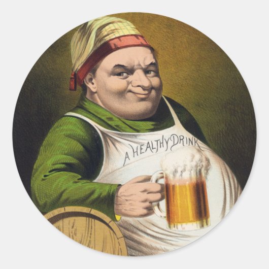 ヴィンテージラガービール広告 ラウンドシール (正面)