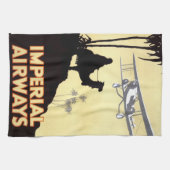 ヴィンテージラクダと飛行機エジプト旅行 キッチンタオル (横)